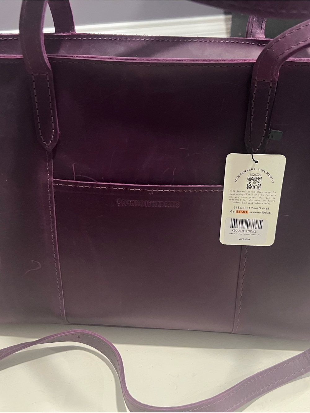 NWT Portland Leather Larkspur Oversized E/W Lola - Picture 2 of 9
